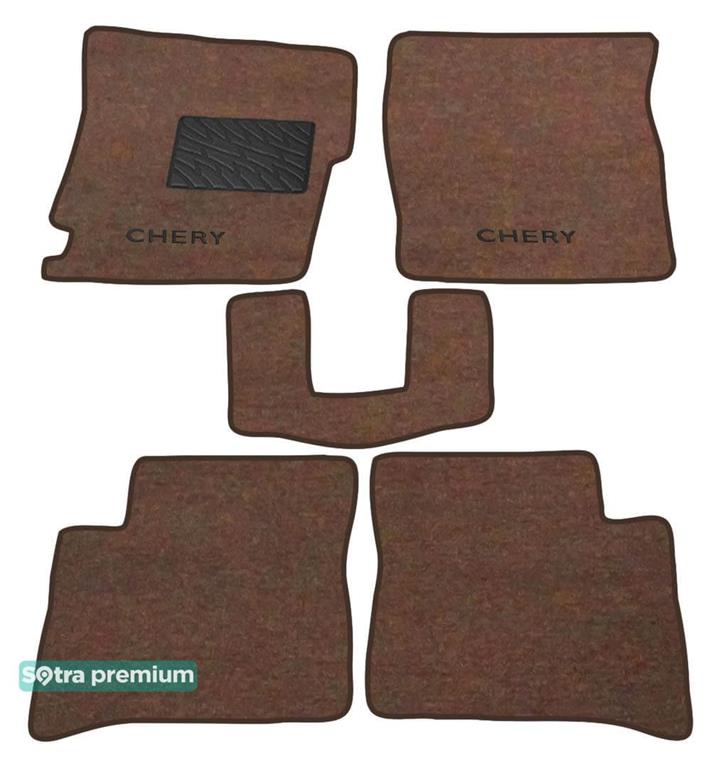 Sotra 06842-CH-CHOCO Interior mats Sotra two-layer brown for Chery Jaggi / qq6 (2006-2013), set 06842CHCHOCO: Buy near me in Poland at 2407.PL - Good price!