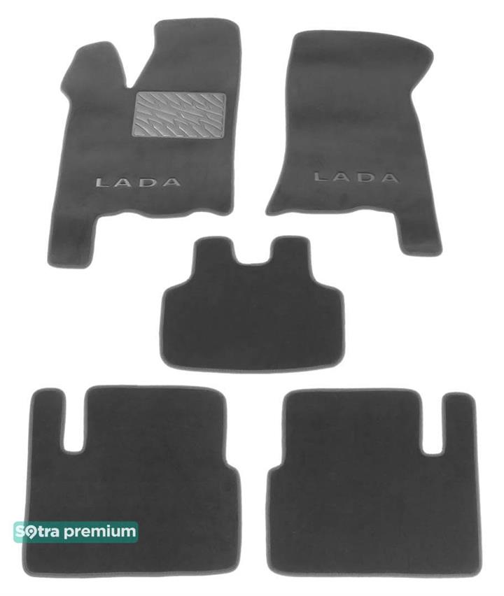 Sotra 06865-CH-GREY Interior mats Sotra two-layer gray for VAZ (Lada) 2110 / 2111 / 2112 (1996-2011), set 06865CHGREY: Buy near me in Poland at 2407.PL - Good price!