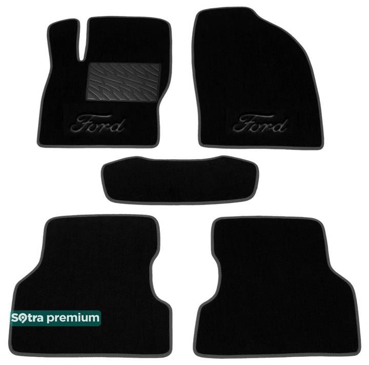Sotra 06900-CH-BLACK Interior mats Sotra two-layer black for Ford Focus (2008-2011), set 06900CHBLACK: Buy near me in Poland at 2407.PL - Good price!