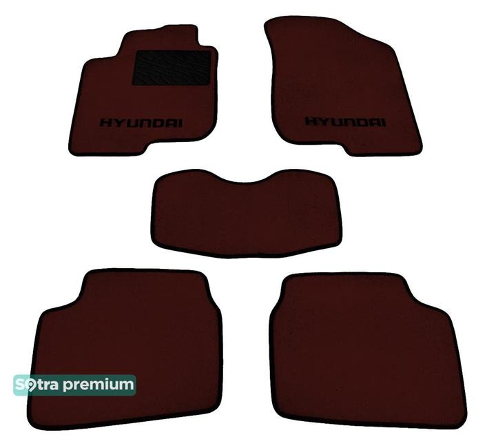 Sotra 06977-CH-CHOCO Interior mats Sotra two-layer brown for Hyundai I30 (2007-2011), set 06977CHCHOCO: Buy near me in Poland at 2407.PL - Good price!
