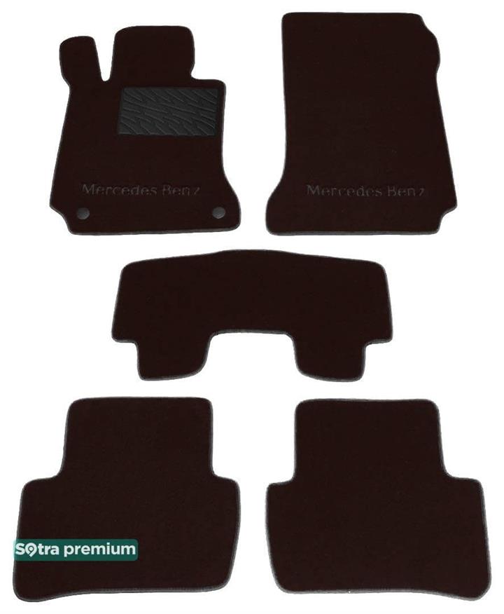 Sotra 07029-CH-CHOCO Interior mats Sotra two-layer brown for Mercedes C-class (2007-2014), set 07029CHCHOCO: Buy near me in Poland at 2407.PL - Good price!