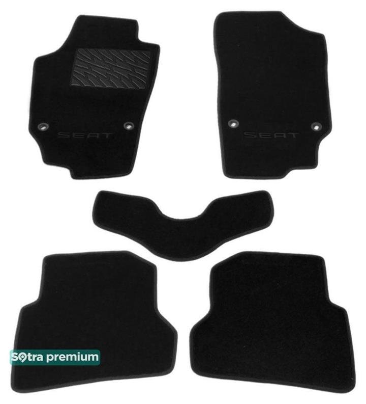 Sotra 07032-CH-BLACK Interior mats Sotra two-layer black for Seat Ibiza (2008-2016), set 07032CHBLACK: Buy near me at 2407.PL in Poland at an Affordable price!