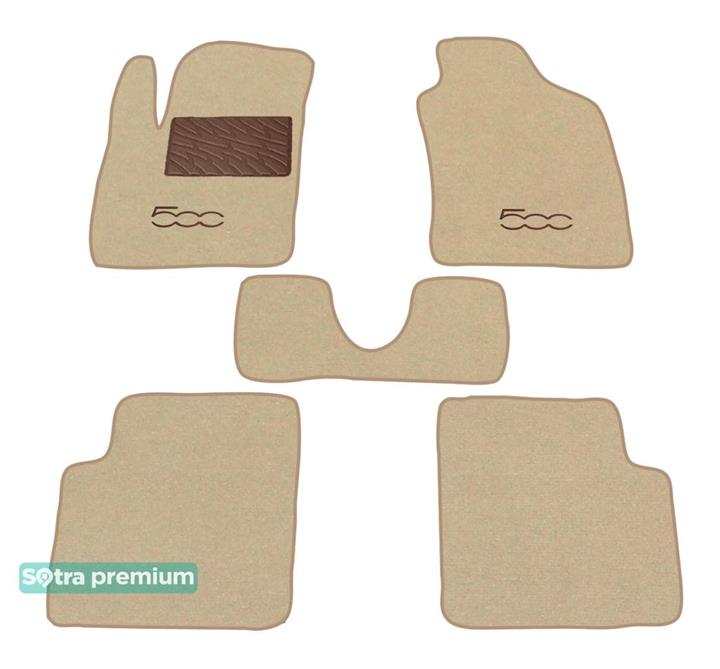 Sotra 07056-CH-BEIGE Interior mats Sotra two-layer beige for Fiat 500 (2007-), set 07056CHBEIGE: Buy near me in Poland at 2407.PL - Good price!