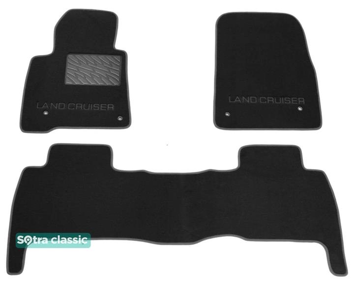 Sotra 07068-GD-BLACK Interior mats Sotra two-layer black for Toyota Land cruiser (2007-2012), set 07068GDBLACK: Buy near me in Poland at 2407.PL - Good price!