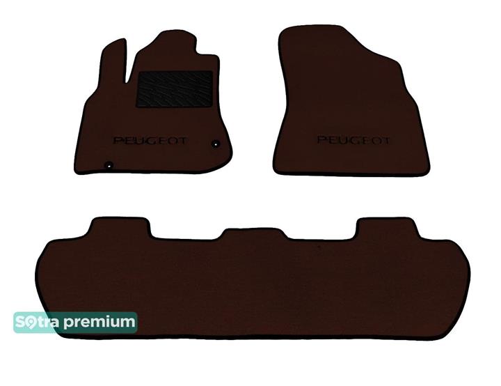 Sotra 07124-CH-CHOCO Interior mats Sotra two-layer brown for Peugeot Partner (2008-), set 07124CHCHOCO: Buy near me in Poland at 2407.PL - Good price!