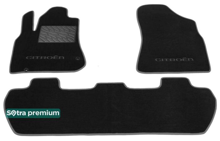 Sotra 07142-CH-BLACK Interior mats Sotra two-layer black for Citroen Berlingo (2008-2018), set 07142CHBLACK: Buy near me in Poland at 2407.PL - Good price!