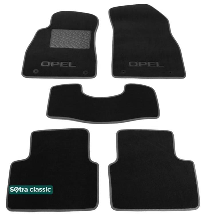 Sotra 07146-GD-BLACK Interior mats Sotra two-layer black for Opel Insigna (2008-2012), set 07146GDBLACK: Buy near me in Poland at 2407.PL - Good price!