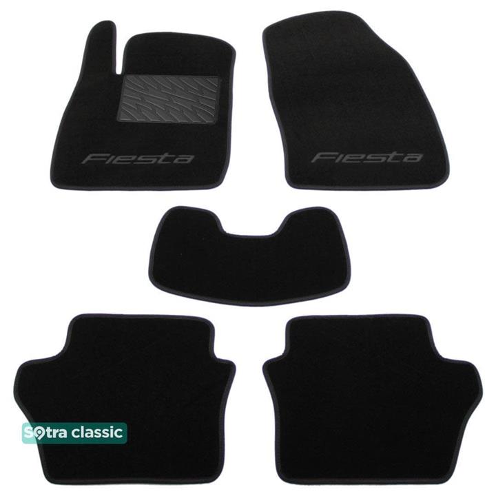 Sotra 07148-GD-BLACK Interior mats Sotra two-layer black for Ford Fiesta (2008-2017), set 07148GDBLACK: Buy near me at 2407.PL in Poland at an Affordable price!