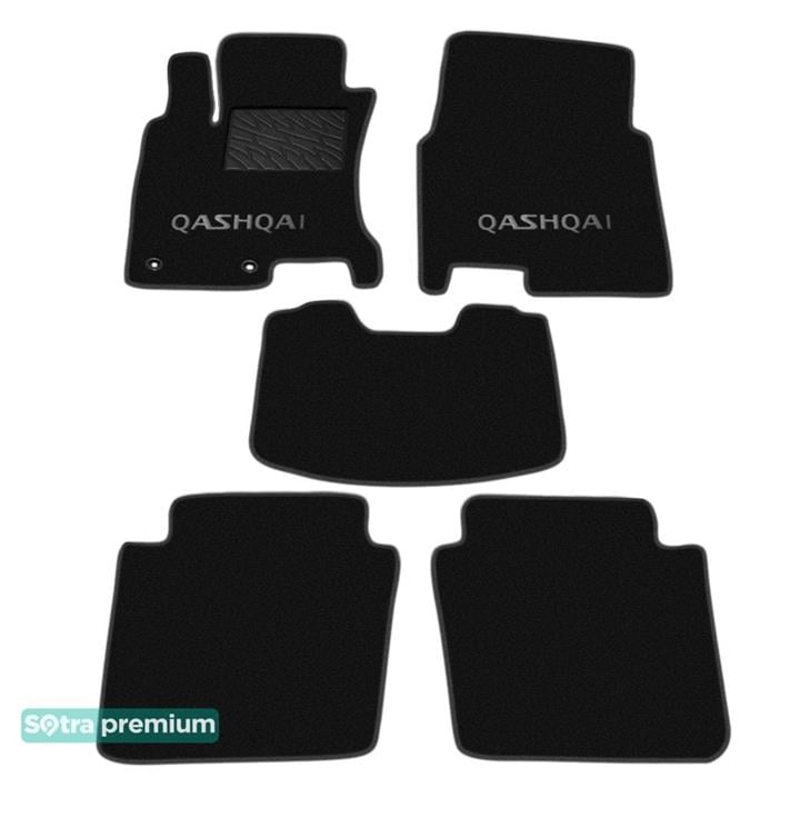 Sotra 07151-CH-BLACK Interior mats Sotra two-layer black for Nissan Qashqai+2 (2008-2013), set 07151CHBLACK: Buy near me in Poland at 2407.PL - Good price!