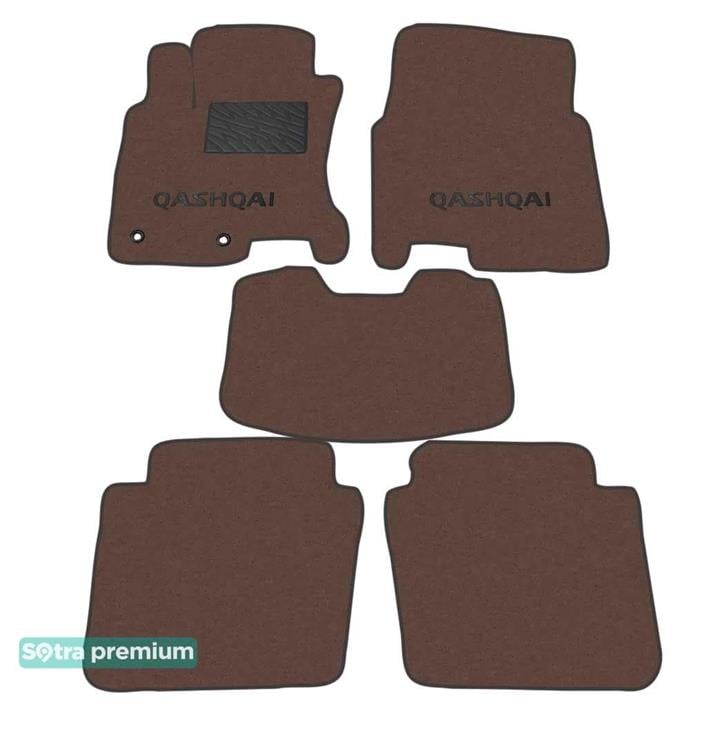 Sotra 07151-CH-CHOCO Interior mats Sotra two-layer brown for Nissan Qashqai+2 (2008-2013), set 07151CHCHOCO: Buy near me in Poland at 2407.PL - Good price!
