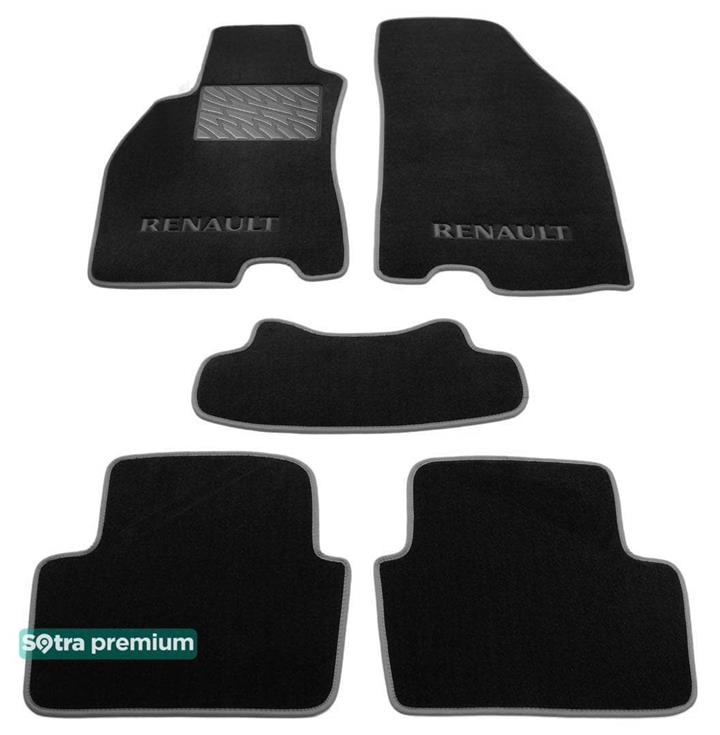 Sotra 07164-CH-BLACK Interior mats Sotra two-layer black for Renault Megane (2008-2016), set 07164CHBLACK: Buy near me in Poland at 2407.PL - Good price!
