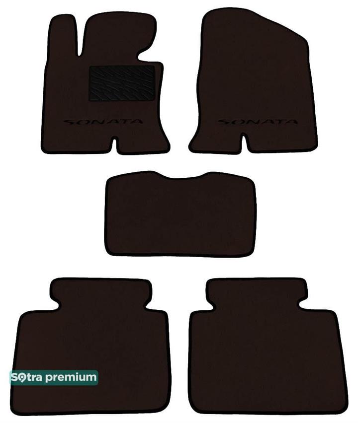 Sotra 07171-CH-CHOCO Interior mats Sotra two-layer brown for Hyundai Sonata (2009-2014), set 07171CHCHOCO: Buy near me in Poland at 2407.PL - Good price!