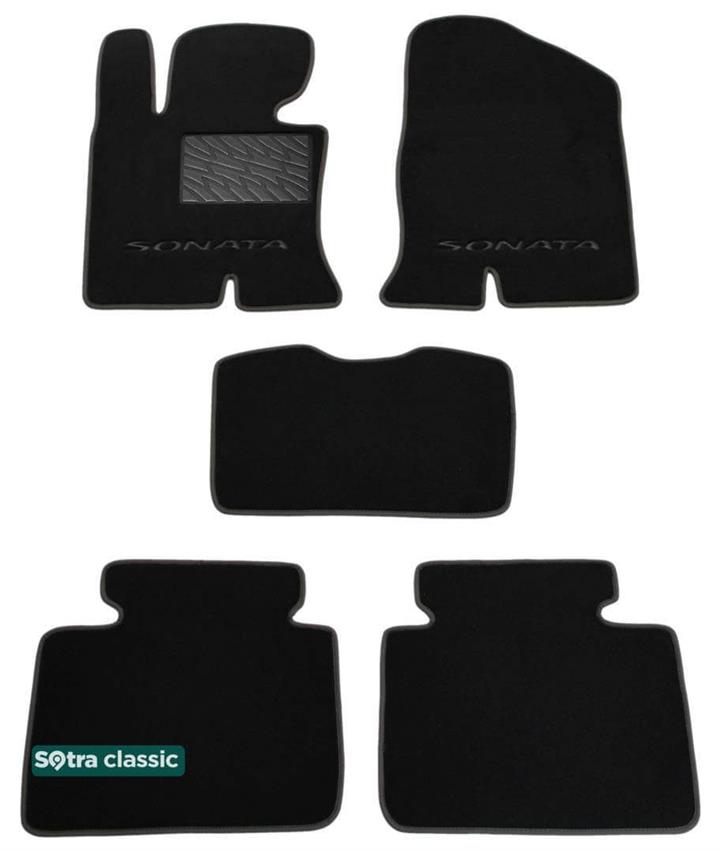 Sotra 07171-GD-BLACK Interior mats Sotra two-layer black for Hyundai Sonata (2009-2014), set 07171GDBLACK: Buy near me in Poland at 2407.PL - Good price!