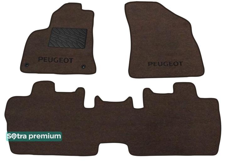 Sotra 07184-CH-CHOCO Interior mats Sotra two-layer brown for Peugeot 3008/5008 (2008-2016), set 07184CHCHOCO: Buy near me in Poland at 2407.PL - Good price!