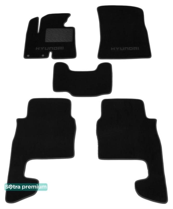 Sotra 07188-CH-BLACK Коврики салона Sotra двухслойные черные для Hyundai Santa fe (2010-2012), комплект 07188CHBLACK: Отличная цена - Купить в Польше на 2407.PL!