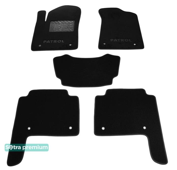 Sotra 07197-CH-BLACK Interior mats Sotra two-layer black for Nissan Patrol (2010-), set 07197CHBLACK: Buy near me in Poland at 2407.PL - Good price!
