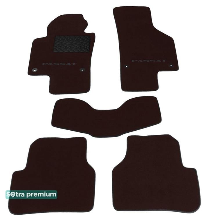 Sotra 07203-CH-CHOCO Interior mats Sotra two-layer brown for Volkswagen Passat (2008-2017), set 07203CHCHOCO: Buy near me in Poland at 2407.PL - Good price!