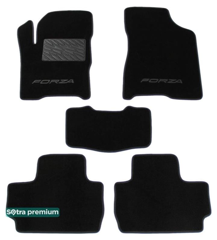 Sotra 07205-CH-BLACK Interior mats Sotra two-layer black for Zaz Forza (2011-), set 07205CHBLACK: Buy near me in Poland at 2407.PL - Good price!