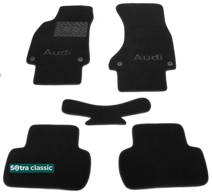 Sotra 07214-GD-BLACK Interior mats Sotra two-layer black for Audi A4 (2008-2015), set 07214GDBLACK: Buy near me in Poland at 2407.PL - Good price!