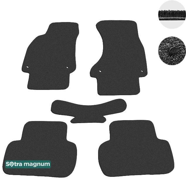 Sotra 07214-MG15-BLACK Interior mats Sotra two-layer black for Audi A4 (2008-2015), set 07214MG15BLACK: Buy near me at 2407.PL in Poland at an Affordable price!