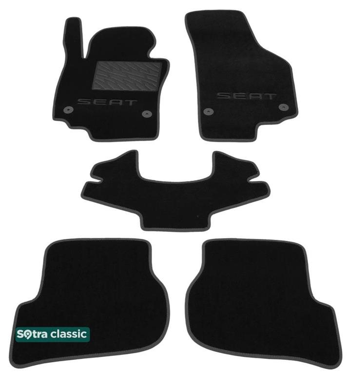 Sotra 07223-GD-BLACK Interior mats Sotra two-layer black for Seat Leon (2005-2012), set 07223GDBLACK: Buy near me in Poland at 2407.PL - Good price!