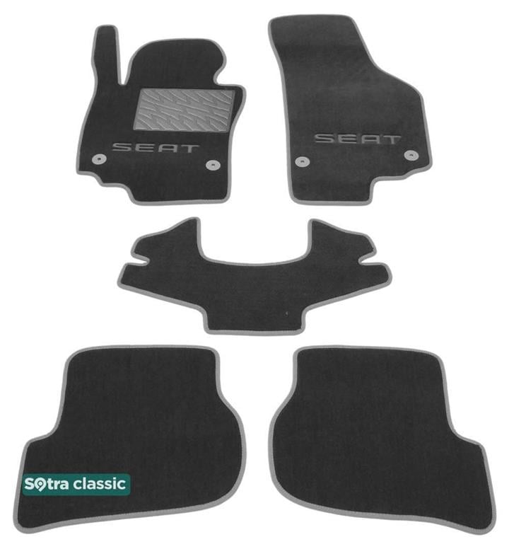 Sotra 07223-GD-GREY Interior mats Sotra two-layer gray for Seat Leon (2005-2012), set 07223GDGREY: Buy near me in Poland at 2407.PL - Good price!