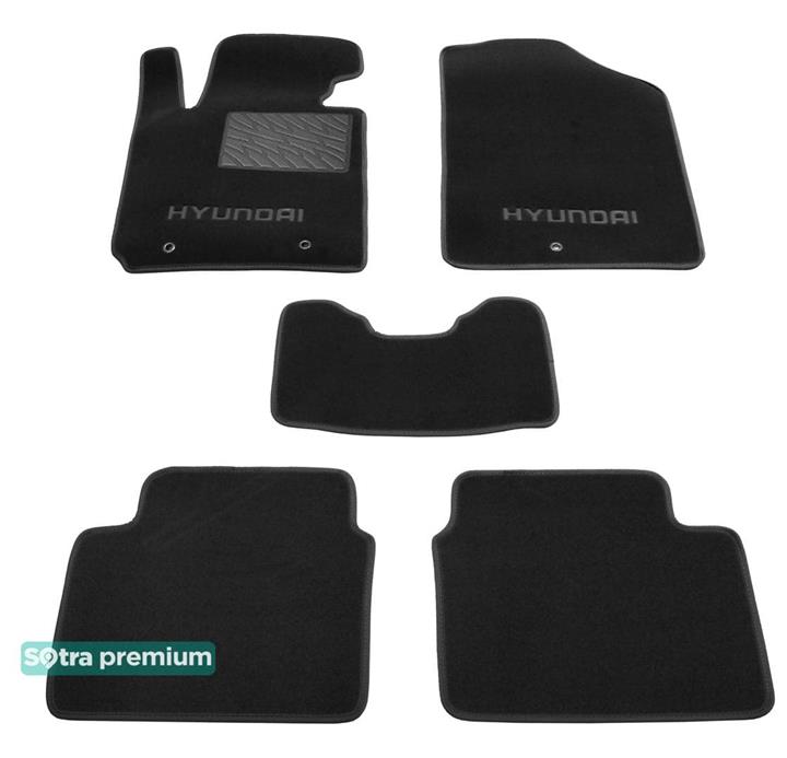 Sotra 07228-CH-BLACK Interior mats Sotra two-layer black for Hyundai Veloster (2011-), set 07228CHBLACK: Buy near me in Poland at 2407.PL - Good price!