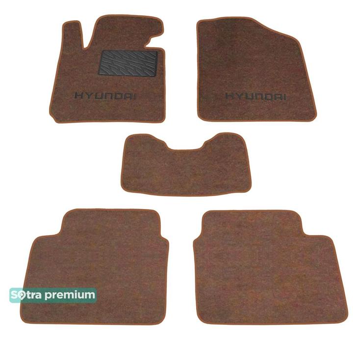 Sotra 07228-CH-CHOCO Interior mats Sotra two-layer brown for Hyundai Veloster (2011-), set 07228CHCHOCO: Buy near me in Poland at 2407.PL - Good price!