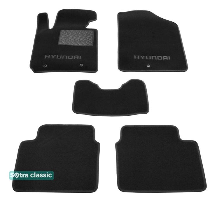Sotra 07228-GD-BLACK Interior mats Sotra two-layer black for Hyundai Veloster (2011-), set 07228GDBLACK: Buy near me in Poland at 2407.PL - Good price!