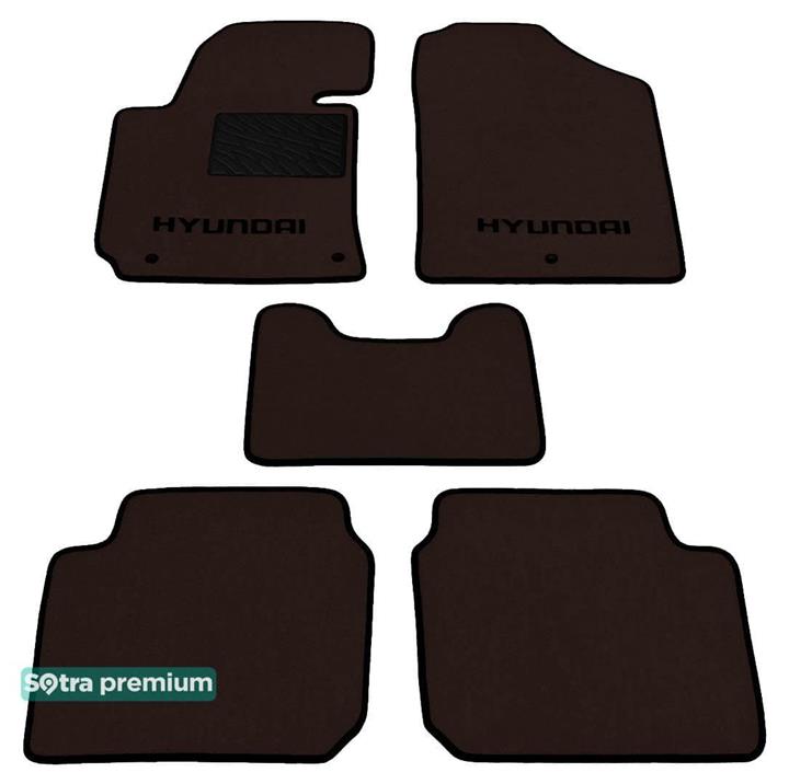 Sotra 07230-CH-CHOCO Interior mats Sotra two-layer brown for Hyundai Elantra (2010-), set 07230CHCHOCO: Buy near me in Poland at 2407.PL - Good price!
