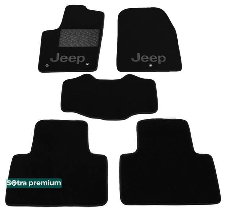 Sotra 07236-CH-BLACK Interior mats Sotra two-layer black for Jeep Grand cherokee (2011-2013), set 07236CHBLACK: Buy near me in Poland at 2407.PL - Good price!