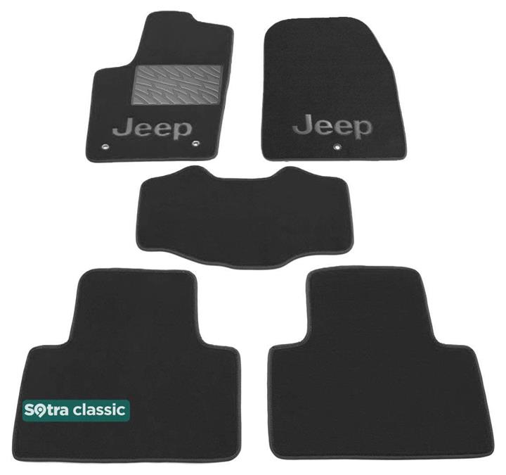 Sotra 07236-GD-BLACK Interior mats Sotra two-layer black for Jeep Grand cherokee (2011-2013), set 07236GDBLACK: Buy near me in Poland at 2407.PL - Good price!
