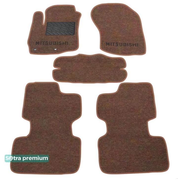Sotra 07259-CH-CHOCO Interior mats Sotra two-layer brown for Mitsubishi Asx (2010-), set 07259CHCHOCO: Buy near me in Poland at 2407.PL - Good price!