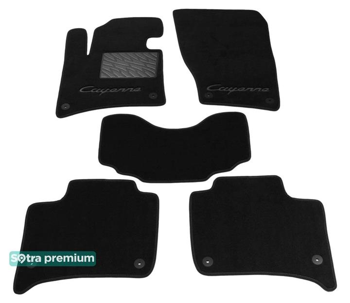 Sotra 07276-CH-BLACK Interior mats Sotra two-layer black for Porsche Cayenne (2010-), set 07276CHBLACK: Buy near me in Poland at 2407.PL - Good price!