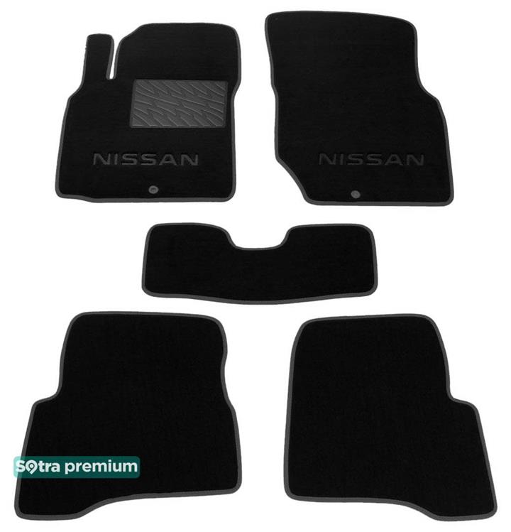 Sotra 07298-CH-BLACK Interior mats Sotra two-layer black for Nissan Almera classic (2006-2013), set 07298CHBLACK: Buy near me in Poland at 2407.PL - Good price!
