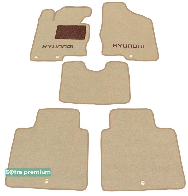 Sotra 07307-CH-BEIGE Interior mats Sotra two-layer beige for Hyundai Grandeur (2011-2017), set 07307CHBEIGE: Buy near me in Poland at 2407.PL - Good price!