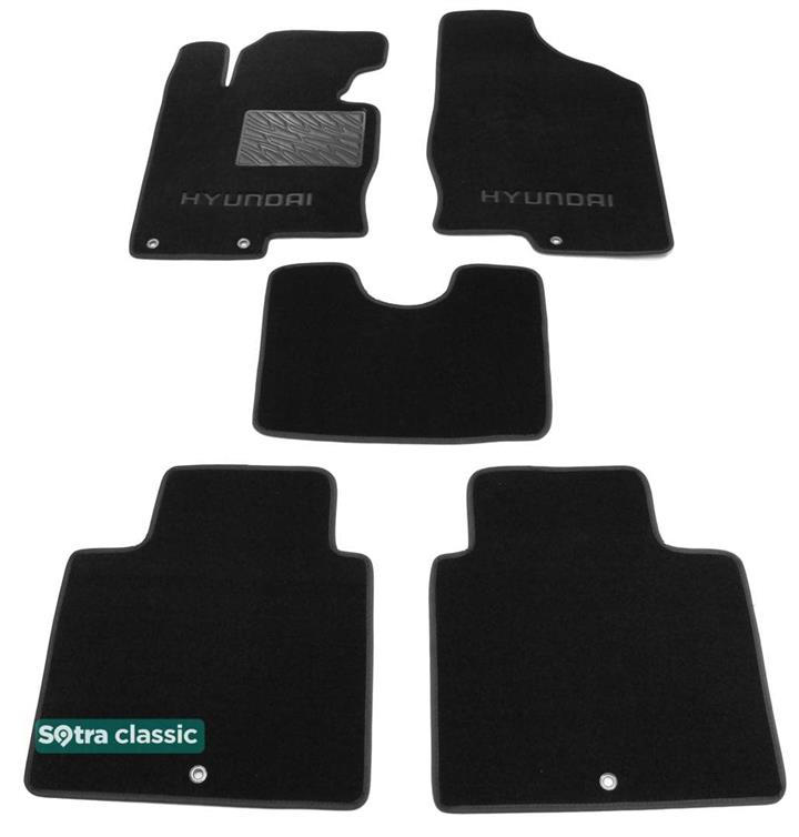 Sotra 07307-GD-BLACK Interior mats Sotra two-layer black for Hyundai Grandeur (2011-2017), set 07307GDBLACK: Buy near me in Poland at 2407.PL - Good price!