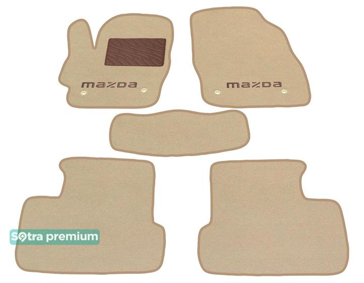 Sotra 07346-CH-BEIGE Interior mats Sotra two-layer beige for Mazda 3 (2008-2013), set 07346CHBEIGE: Buy near me in Poland at 2407.PL - Good price!