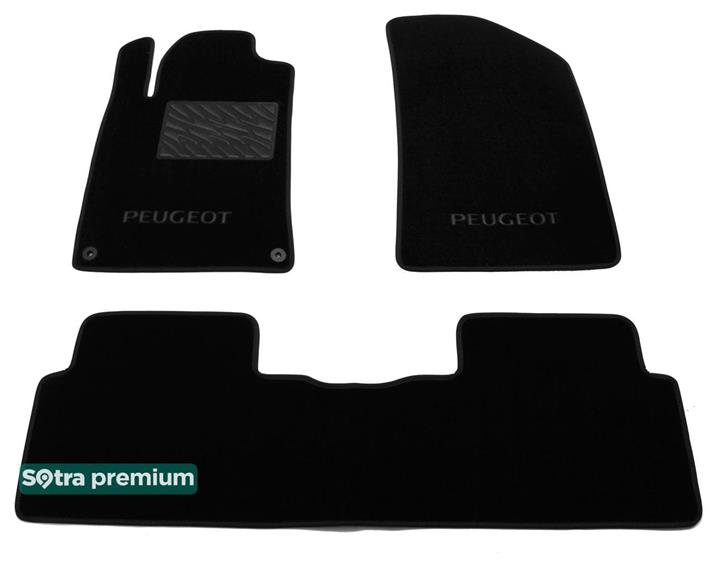 Sotra 07362-CH-BLACK Interior mats Sotra two-layer black for Peugeot 508 (2011-), set 07362CHBLACK: Buy near me at 2407.PL in Poland at an Affordable price!