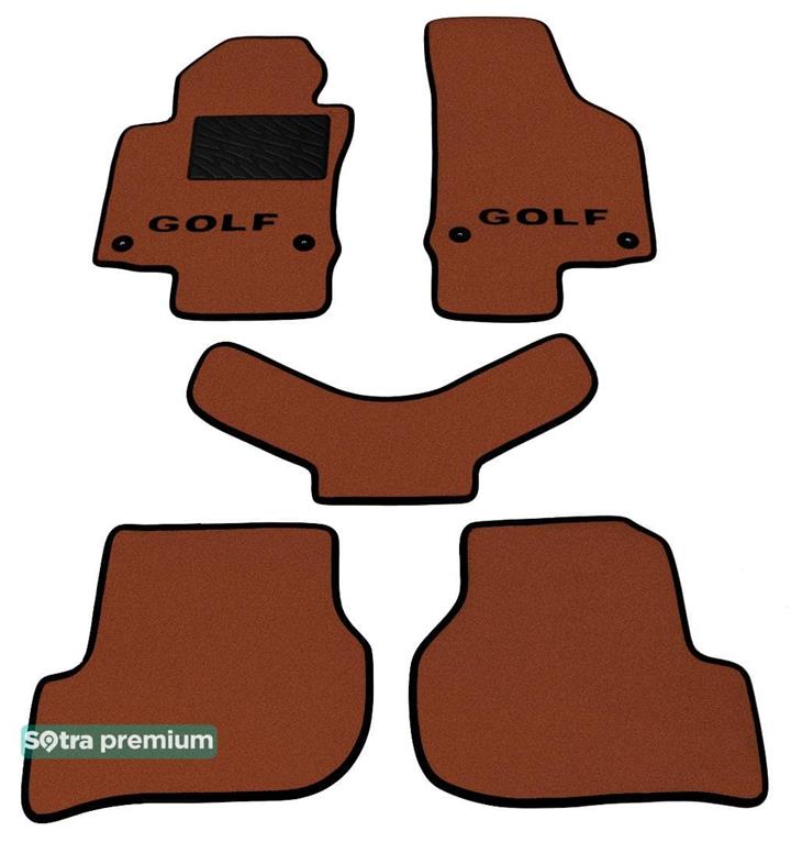 Sotra 07364-CH-TERRA Interior mats Sotra Two-layer terracotta for Volkswagen Golf/Scirocco, set 07364CHTERRA: Buy near me in Poland at 2407.PL - Good price!