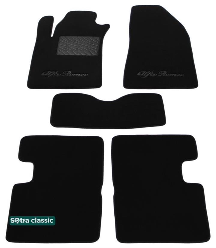 Sotra 07372-GD-BLACK Килимки салону Sotra двошарові чорні для Alfa Romeo Giulietta (2010-), комплект 07372GDBLACK: Приваблива ціна - Купити у Польщі на 2407.PL!