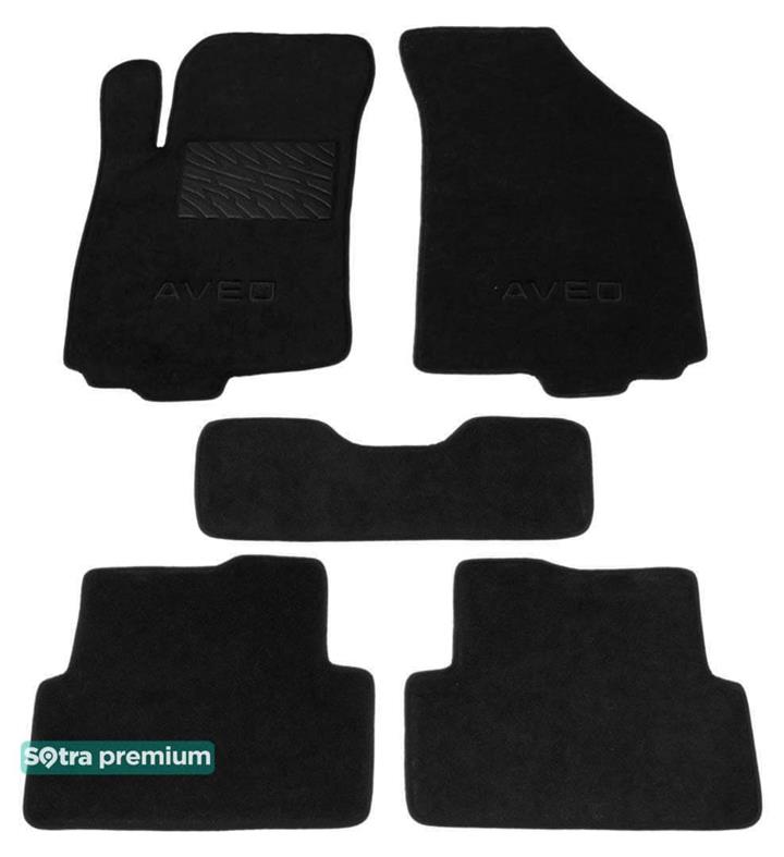 Sotra 07381-CH-BLACK Коврики салона Sotra двухслойные черные для Chevrolet Aveo (2011-), комплект 07381CHBLACK: Отличная цена - Купить в Польше на 2407.PL!