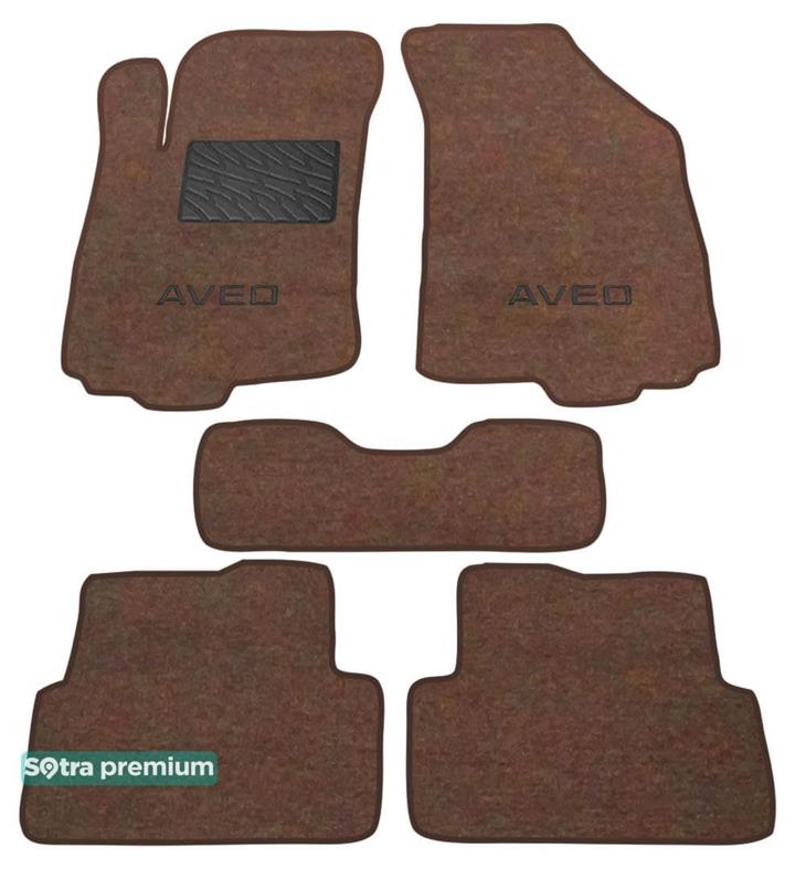 Sotra 07381-CH-CHOCO Interior mats Sotra two-layer brown for Chevrolet Aveo (2011-), set 07381CHCHOCO: Buy near me in Poland at 2407.PL - Good price!
