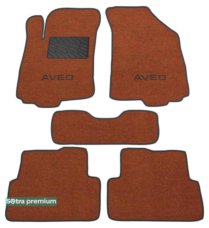 Sotra 07381-CH-TERRA Interior mats Sotra two-layer terracotta for Chevrolet Aveo (2011-), set 07381CHTERRA: Buy near me in Poland at 2407.PL - Good price!