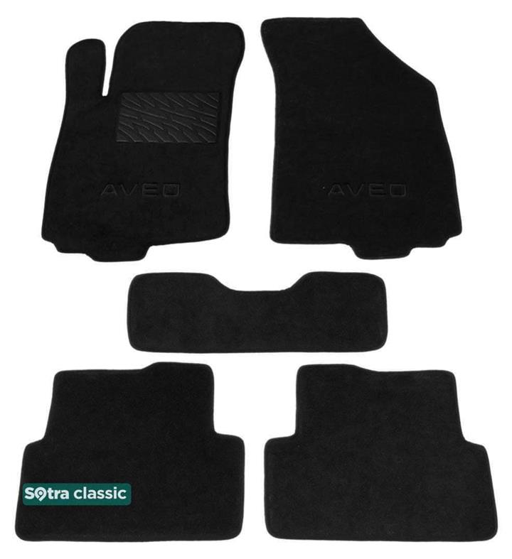 Sotra 07381-GD-BLACK Interior mats Sotra two-layer black for Chevrolet Aveo (2011-), set 07381GDBLACK: Buy near me in Poland at 2407.PL - Good price!
