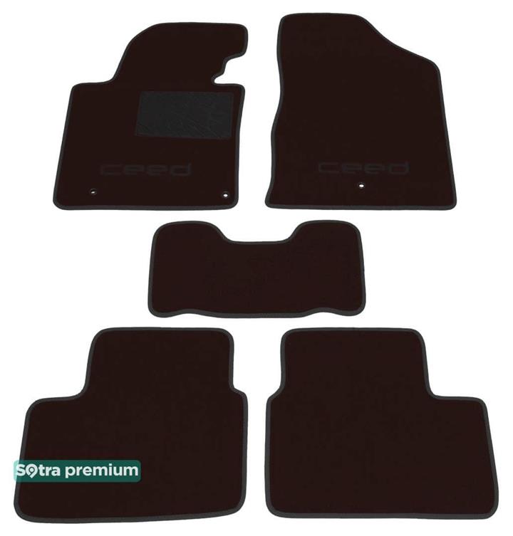 Sotra 07401-CH-CHOCO Interior mats Sotra two-layer brown for KIA Cee'd (2012-), set 07401CHCHOCO: Buy near me in Poland at 2407.PL - Good price!