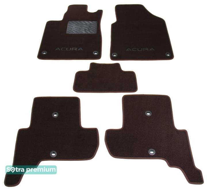Sotra 07416-CH-CHOCO Interior mats Sotra two-layer brown for Acura Zdx (2009-2013), set 07416CHCHOCO: Buy near me in Poland at 2407.PL - Good price!