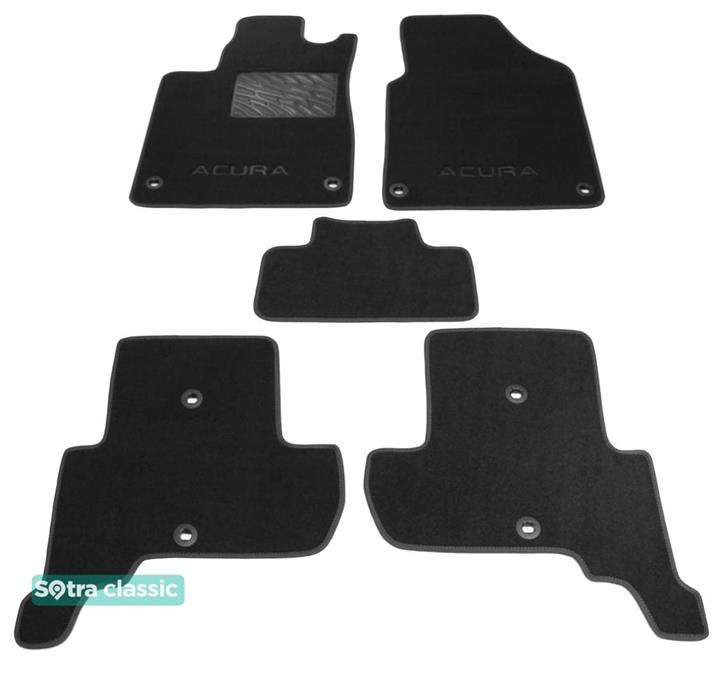 Sotra 07416-GD-BLACK Interior mats Sotra two-layer black for Acura Zdx (2009-2013), set 07416GDBLACK: Buy near me in Poland at 2407.PL - Good price!