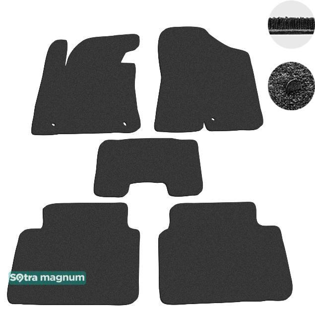 Sotra 07424-MG15-BLACK Interior mats Sotra two-layer black for Hyundai I30 (2012-2016), set 07424MG15BLACK: Buy near me at 2407.PL in Poland at an Affordable price!
