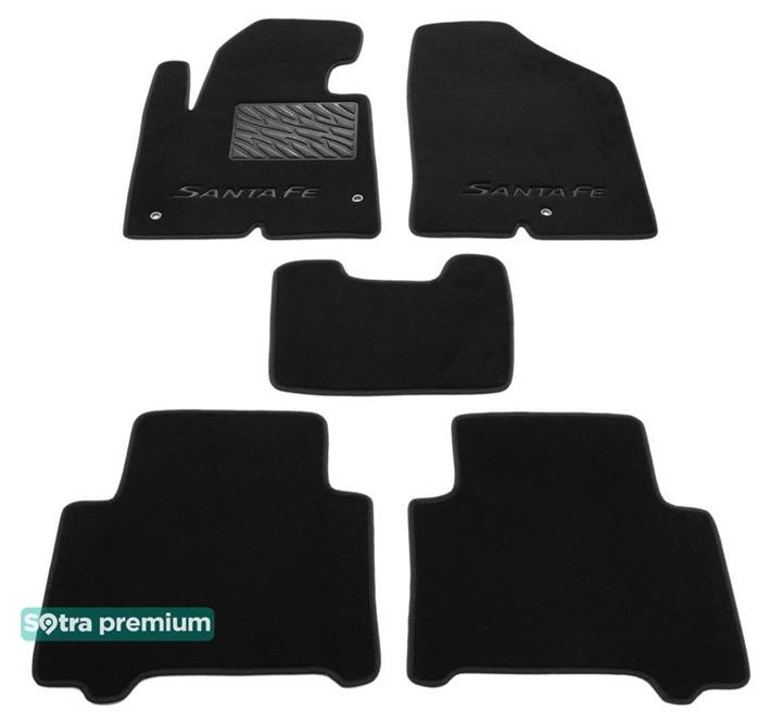 Sotra 07436-CH-BLACK Interior mats Sotra two-layer black for Hyundai Santa fe (2013-), set 07436CHBLACK: Buy near me in Poland at 2407.PL - Good price!